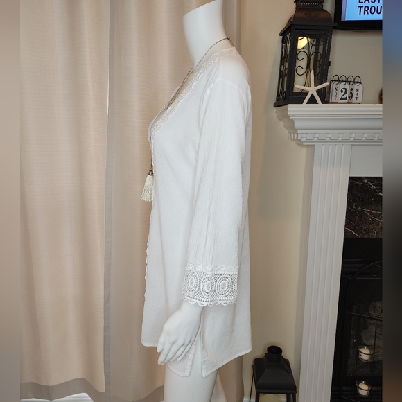 LA BLANCA Coverup, White L - Picture 12 of 14